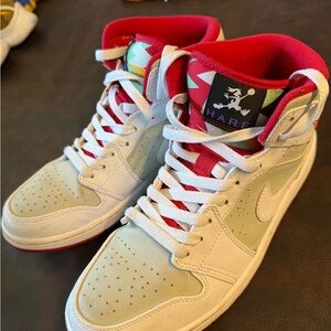 Nike High-Top Sneakers with Red and White Design